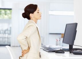 lumbar osteochondrosis during sedentary work