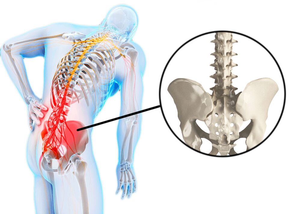back pain in the lumbar region
