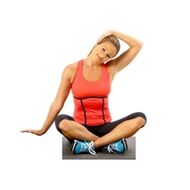 The girl is performed the head inclined